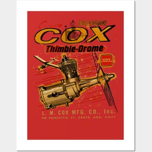 Cox .049 Thimble Drome model Engines USA Posters and Art